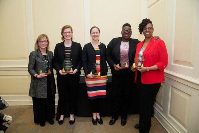 Women of influence award winners:Terry Zacker, Anna Packy, Chandra Turpen, Timea Webster, Tiffany Gaines-Ekwueme. Not pictured: Nicole Coomber